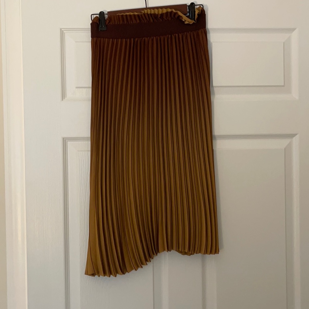 Aritzia pleated multi-color skirt